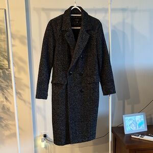 Vero Moda Black Double-Breasted Trench Coat